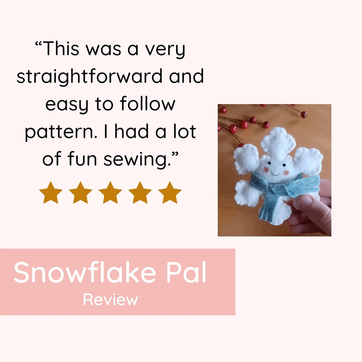 PDF Snowflake Pattern - DIGITAL - Felt Happy SewingPDF Snowflake Pattern - DIGITAL