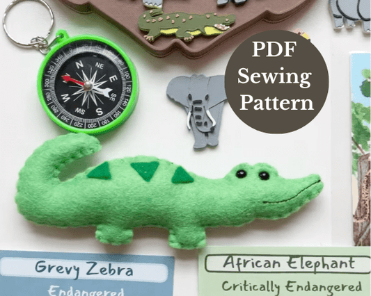 PDF Alligator Pal Pattern - DIGITAL - Felt Happy SewingPDF Alligator Pal Pattern - DIGITAL