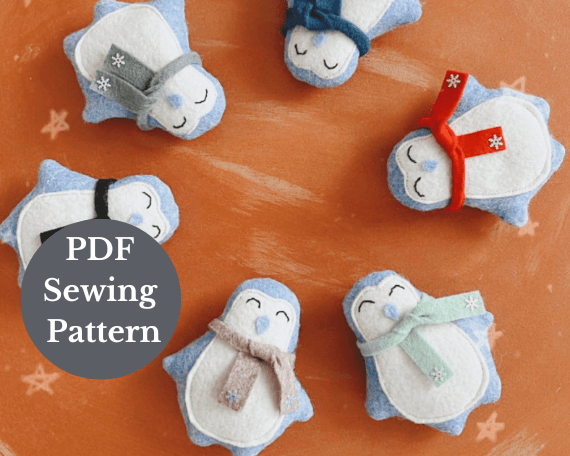 PDF Penguin Sewing Pattern - DIGITAL - Felt Happy SewingPDF Penguin Sewing Pattern - DIGITAL