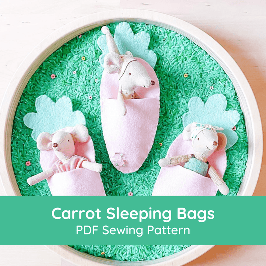 PDF Carrot Sleeping Bag Pattern - DIGITAL - Felt Happy SewingPDF Carrot Sleeping Bag Pattern - DIGITAL